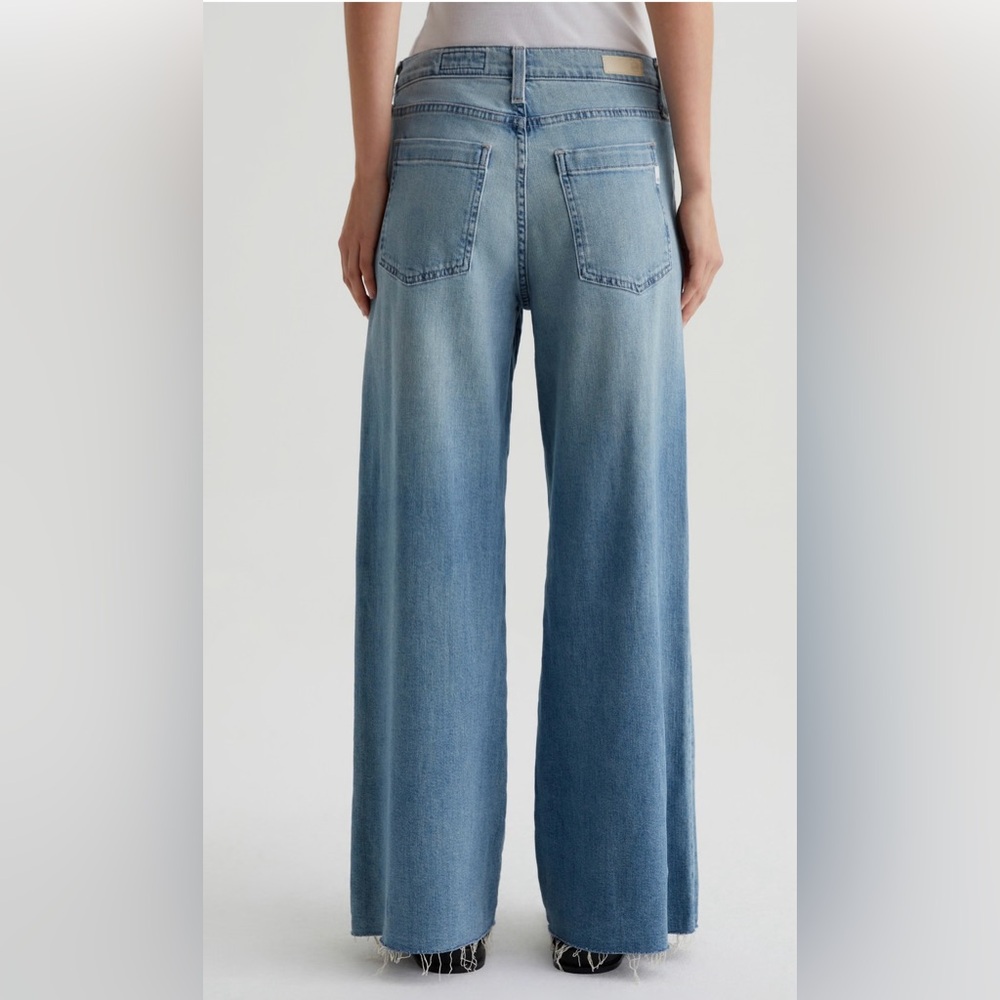 AG Adriano Goldschmied Light Blue Wide Leg Jeans- Stella Ankle - Picture 8 of 10